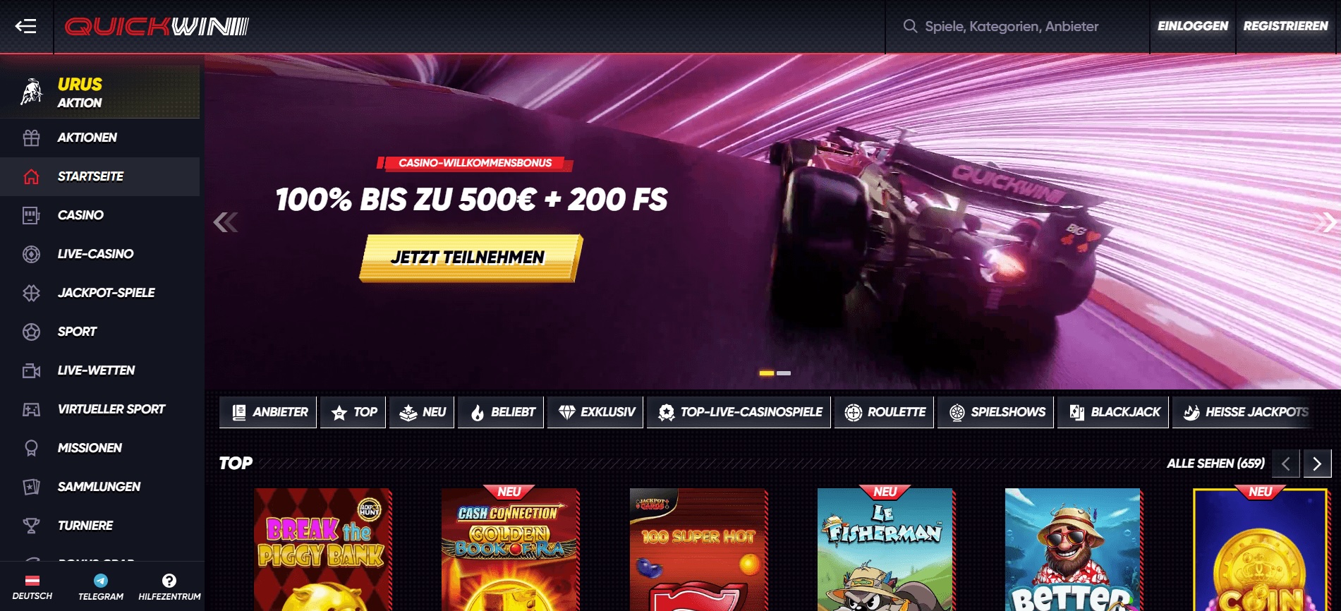 QuickWin online casino ohne oasis sperre